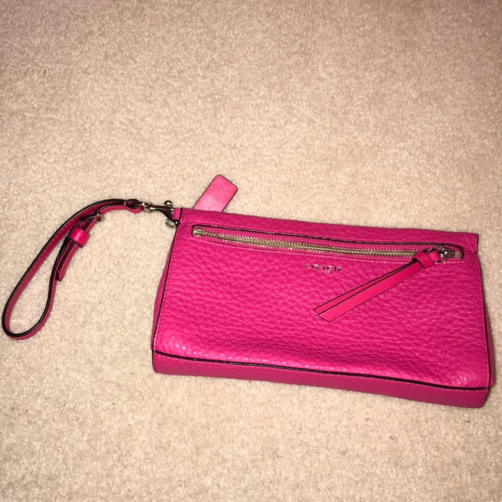 Pink Coach Wristlet